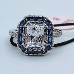 Sterling Silver Faux Sapphire Ring NWT #2389